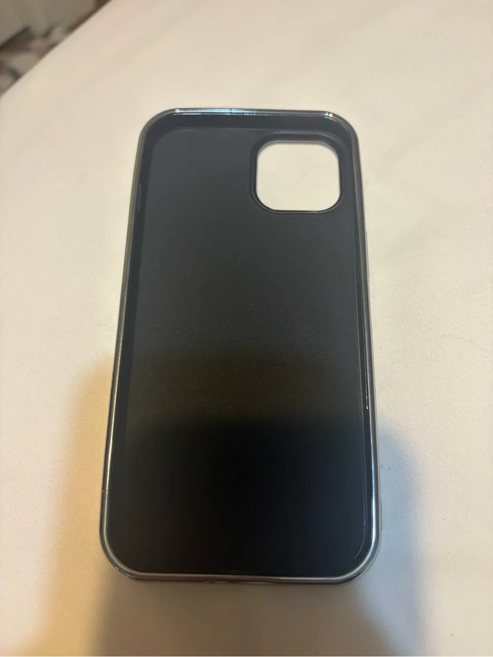 Dark Grey leather Phone Case with Silver Chain Accent - Number chart